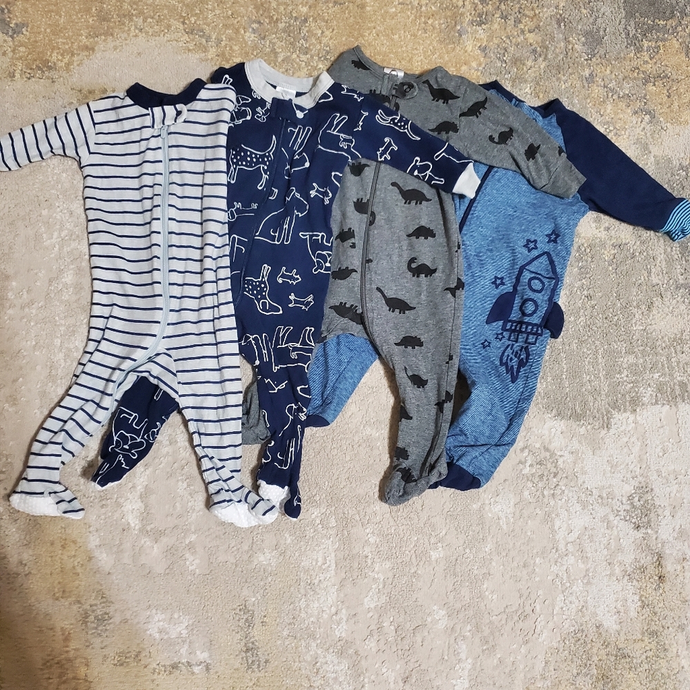 Gerber Baby Boy Sleep 'N Play Pajamas Bundle